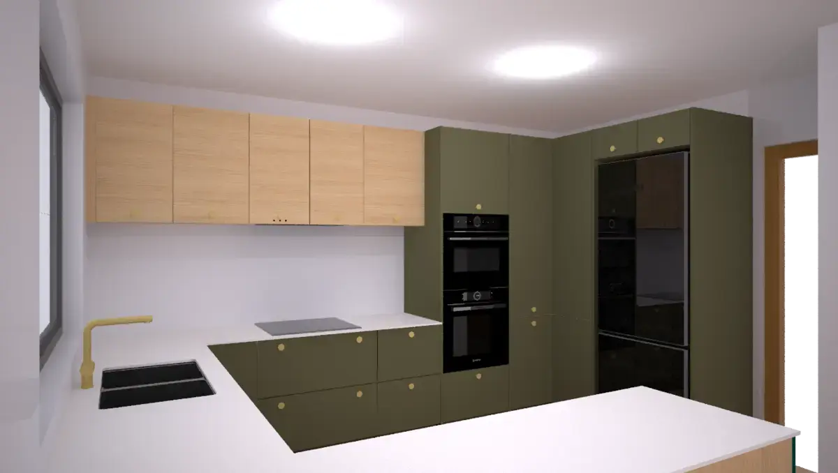 holybourne kitchen design showing 720mm high wall units