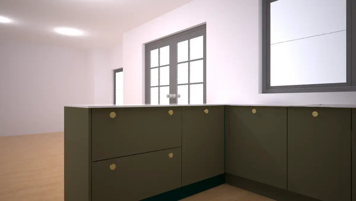 holybourne kitchen design illustration of peninsula corner
